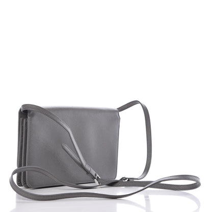 Prada Saffiano Metal Flap Wallet With Strap Marmo 3 of 11