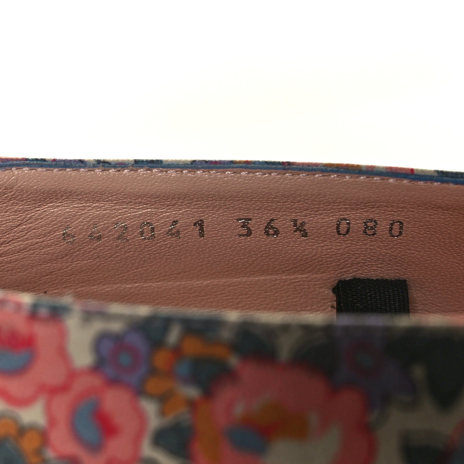 Gucci X LIBERTY OF LONDON Nappa Infinity Abbey Deva Horsebit Chain Embellished Flats 36.5 Perfect Pink Ivory 8 of 9