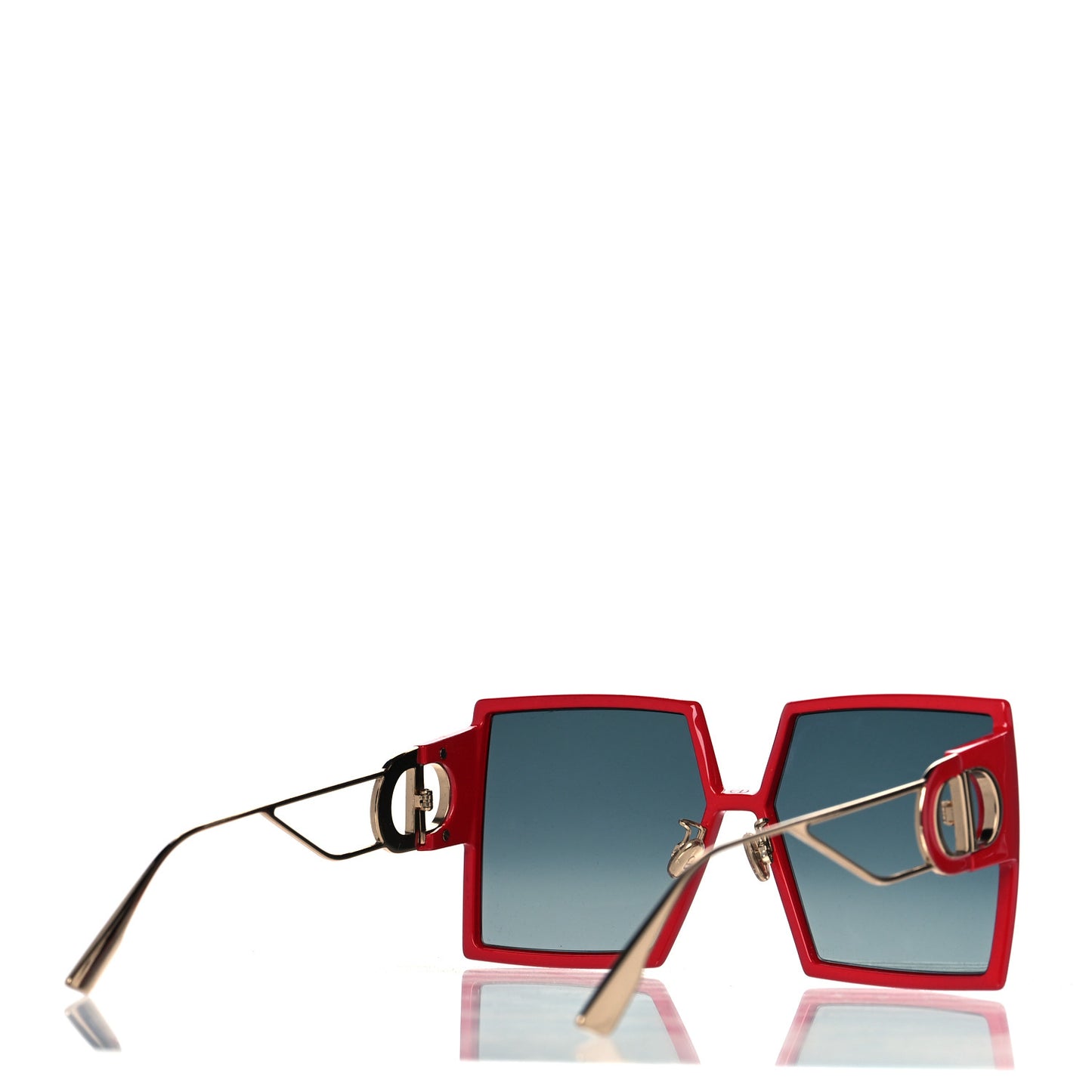 Square 30 Montaigne Sunglasses Red