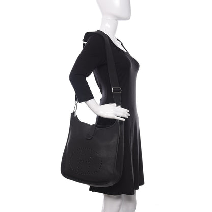 Hermes Taurillon Clemence Evelyne III GM Black 2 of 10