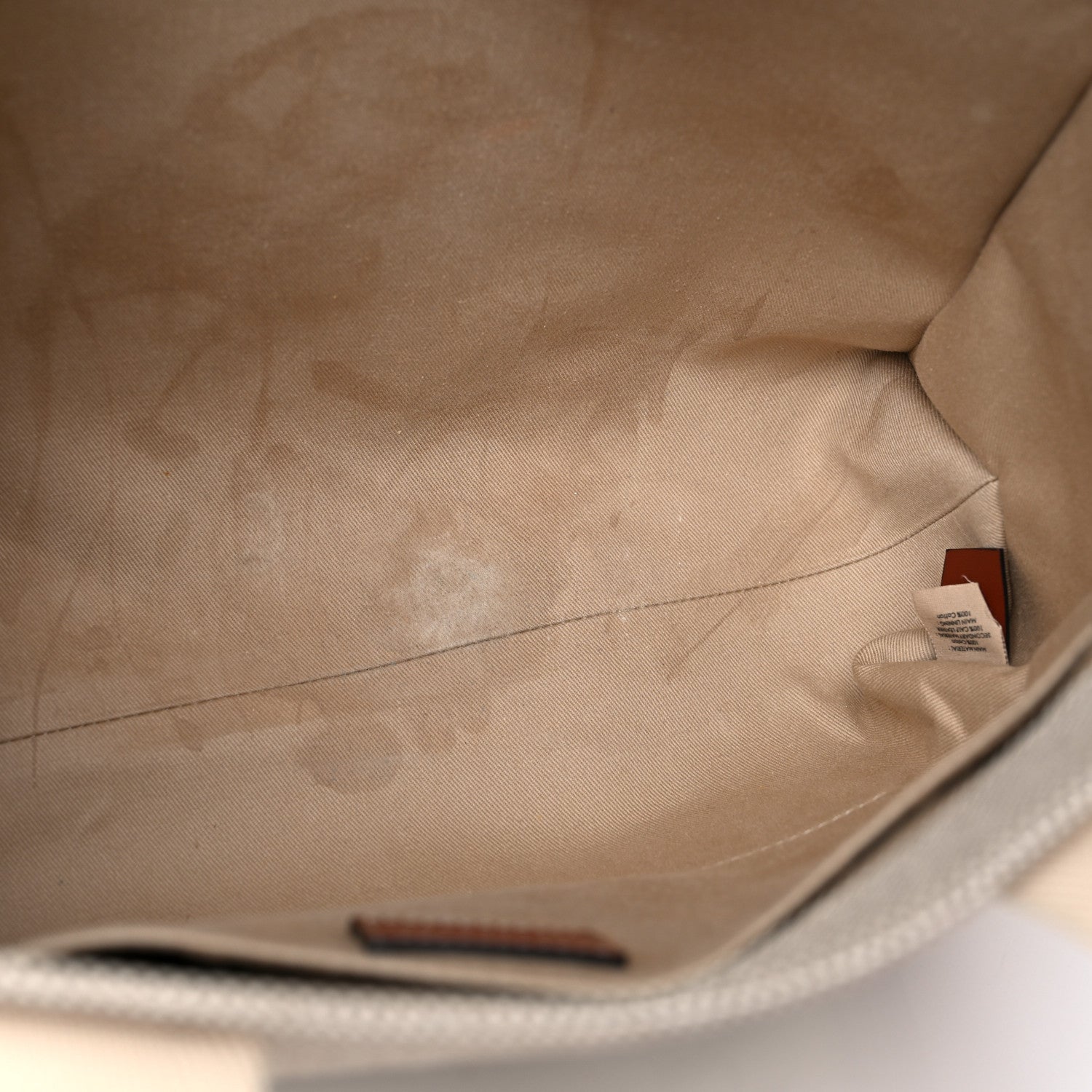 Chloe Cotton Calfskin Medium Woody Ribbon Tote White Brown 14 of 20