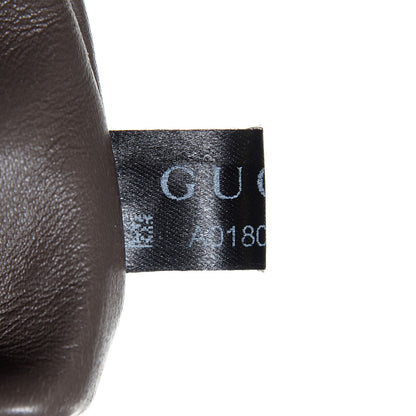 Gucci Pebbled Calfskin Miss Bamboo Bucket Bag Black 7 of 9