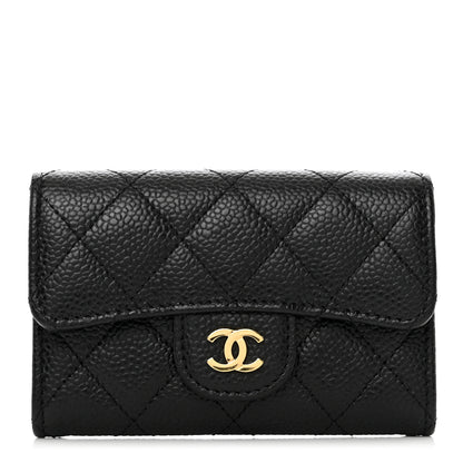 Chanel Caviar Quilted Flap Card Holder Black 1 of 8