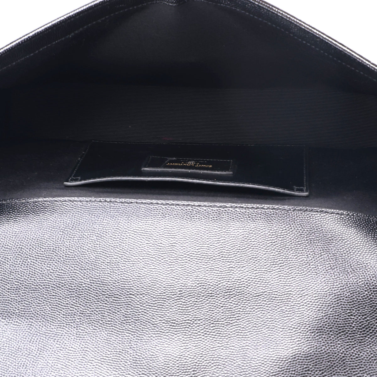 Saint Laurent Grain De Poudre Monogram Cassandre Clutch Black 6 of 10