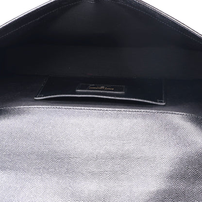 Saint Laurent Grain De Poudre Monogram Cassandre Clutch Black 6 of 10
