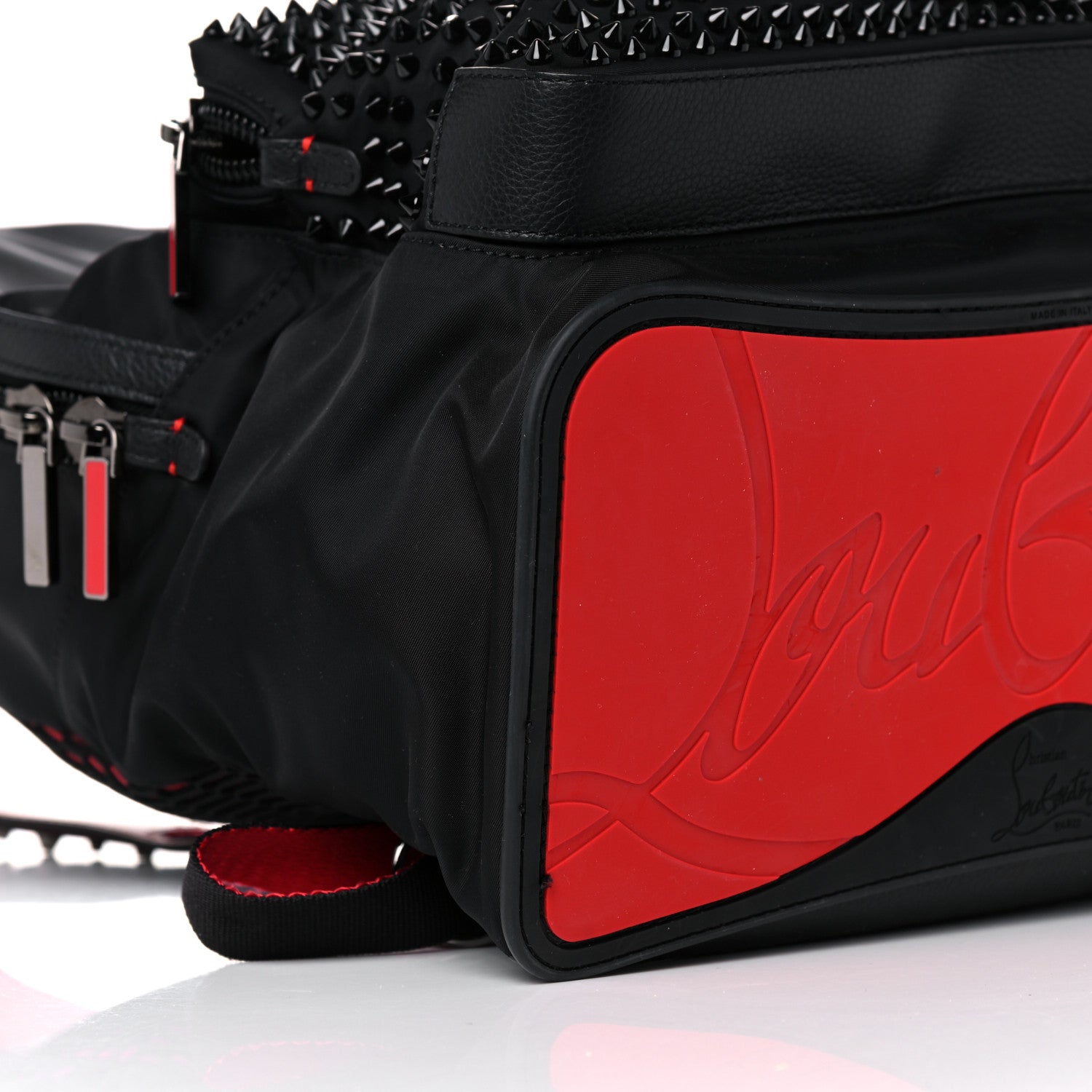 Christian Louboutin Nylon Backloubi Spiked Backpack Black 6 of 9