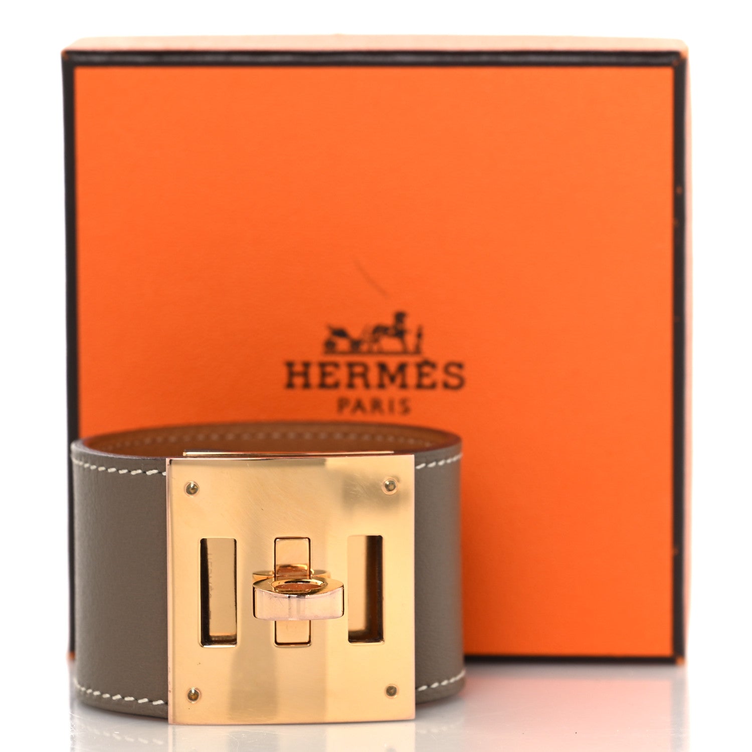 Hermes Swift Kelly Dog Bracelet T1 Etoupe 12 of 12