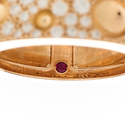 Roberto Coin 18K Rose Gold Diamond Pois Moi Luna Ring 53 6.5 4 of 4