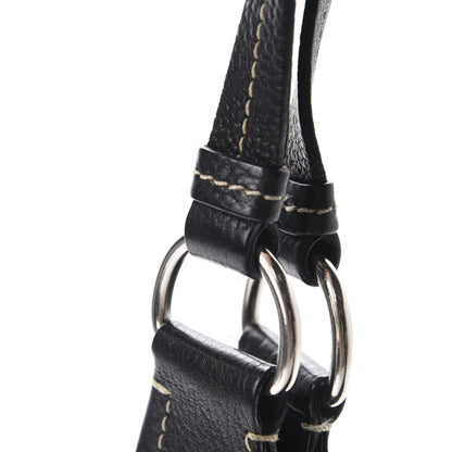 Prada Tessuto Light Nylon Vitello Daino Shoulder Bag Black 8 of 11