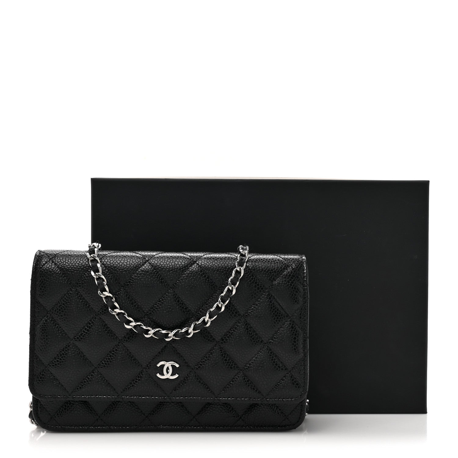 Chanel Caviar Quilted Wallet on Chain WOC Black 12 of 12