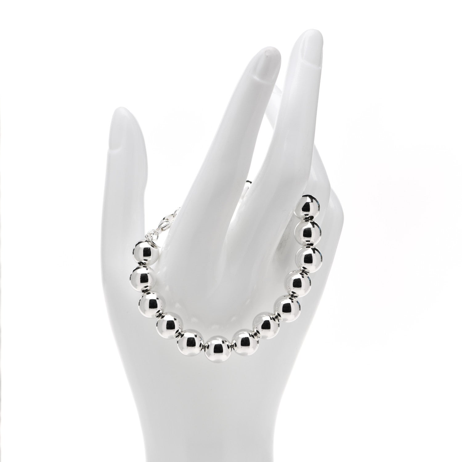 Tiffany Sterling Silver 10mm HardWear Ball Bracelet 2 of 6