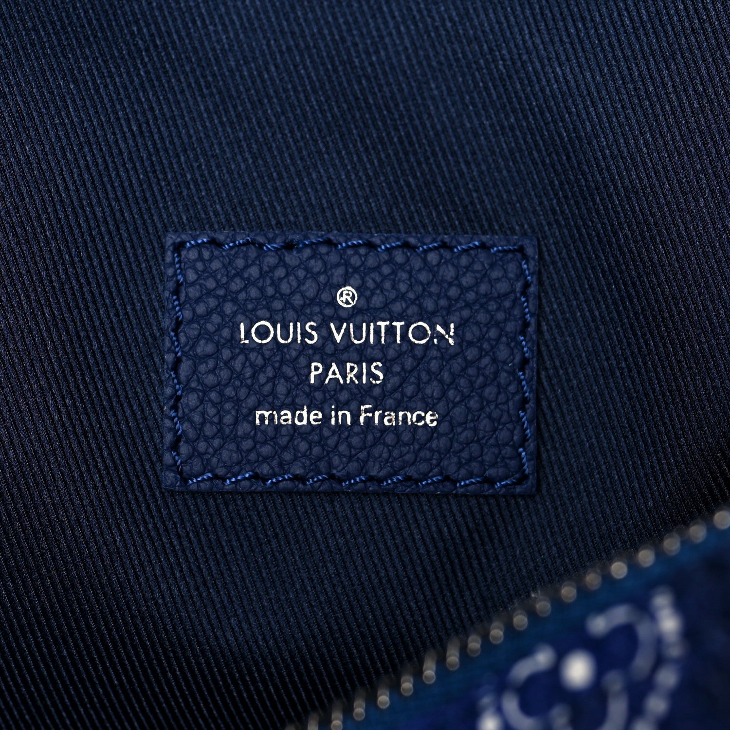 Louis Vuitton Cowhide Monogram Bandana Keepall Bandouliere 50 Blue 5 of 10