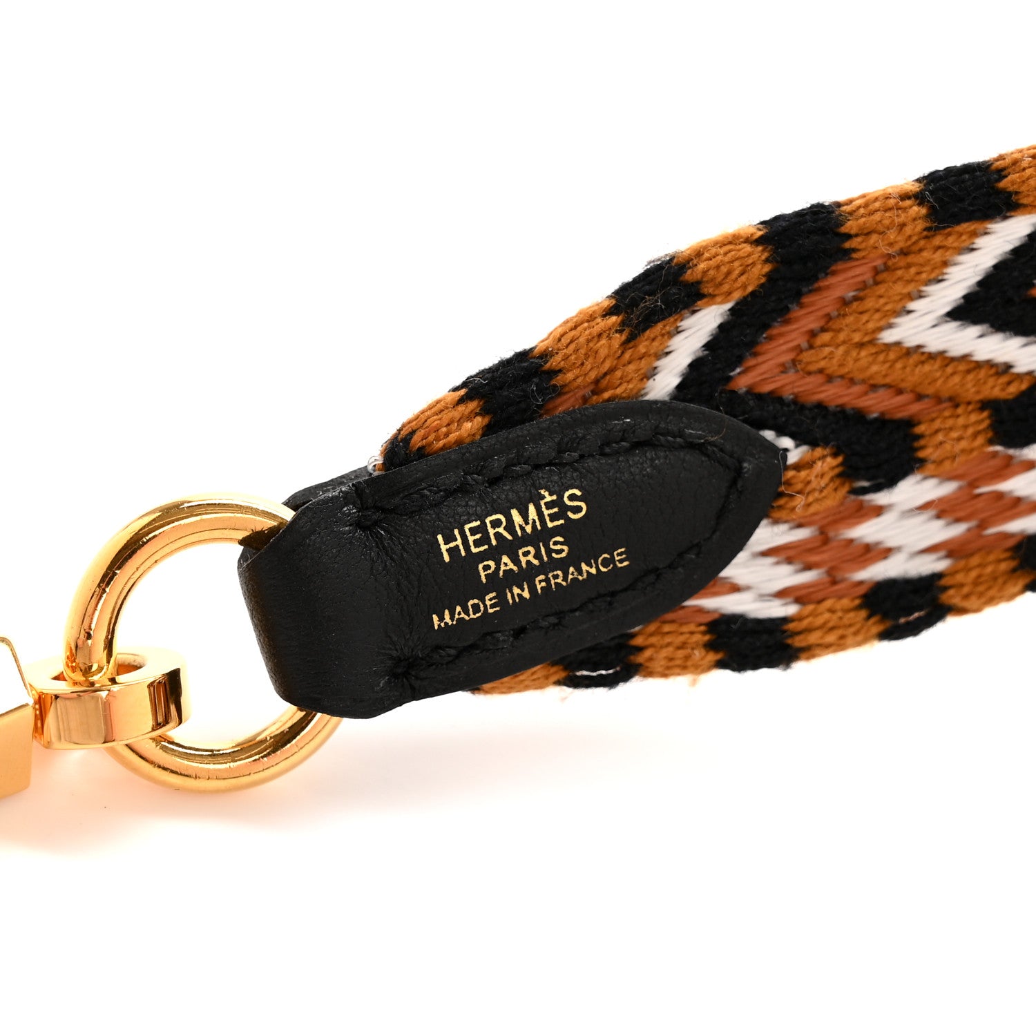 Hermes Toile Swift 25mm Sangle Allegro Shoulder Strap Sesame White Black 4 of 6