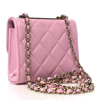 Chanel Lambskin Quilted Mini Trendy CC Clutch With Chain Pink 3 of 11
