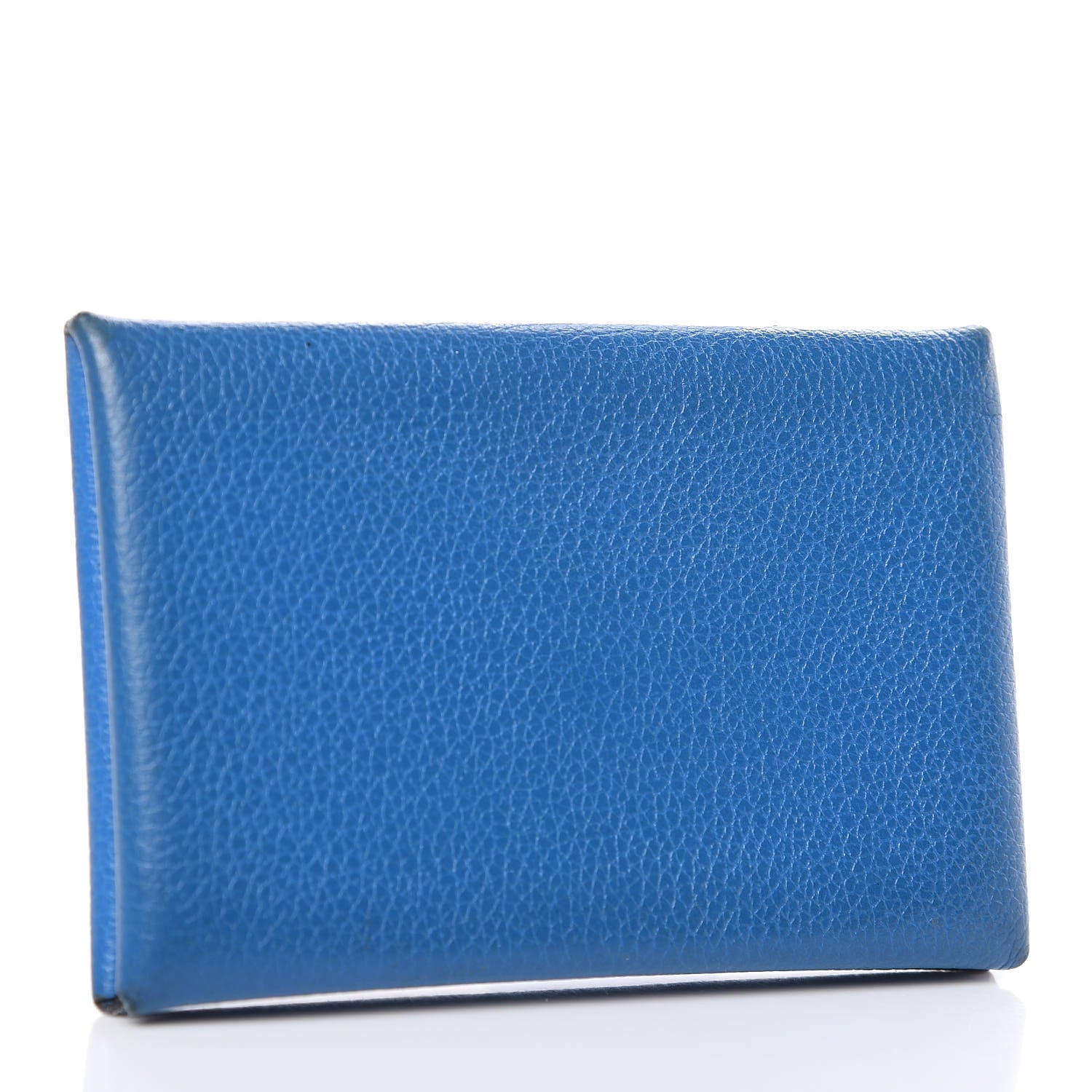Hermes Chevre Mysore Calvi Card Case Bleu Hydra 3 of 13
