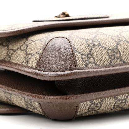 Gucci GG Supreme Monogram Web Small Neo Vintage Double Flap Messenger Bag Beige New Acero 9 of 10