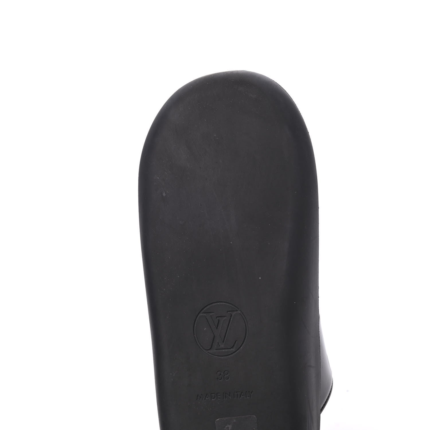 Louis Vuitton Monogram Sunbath Flat Mule Sandals 38 Black 10 of 14