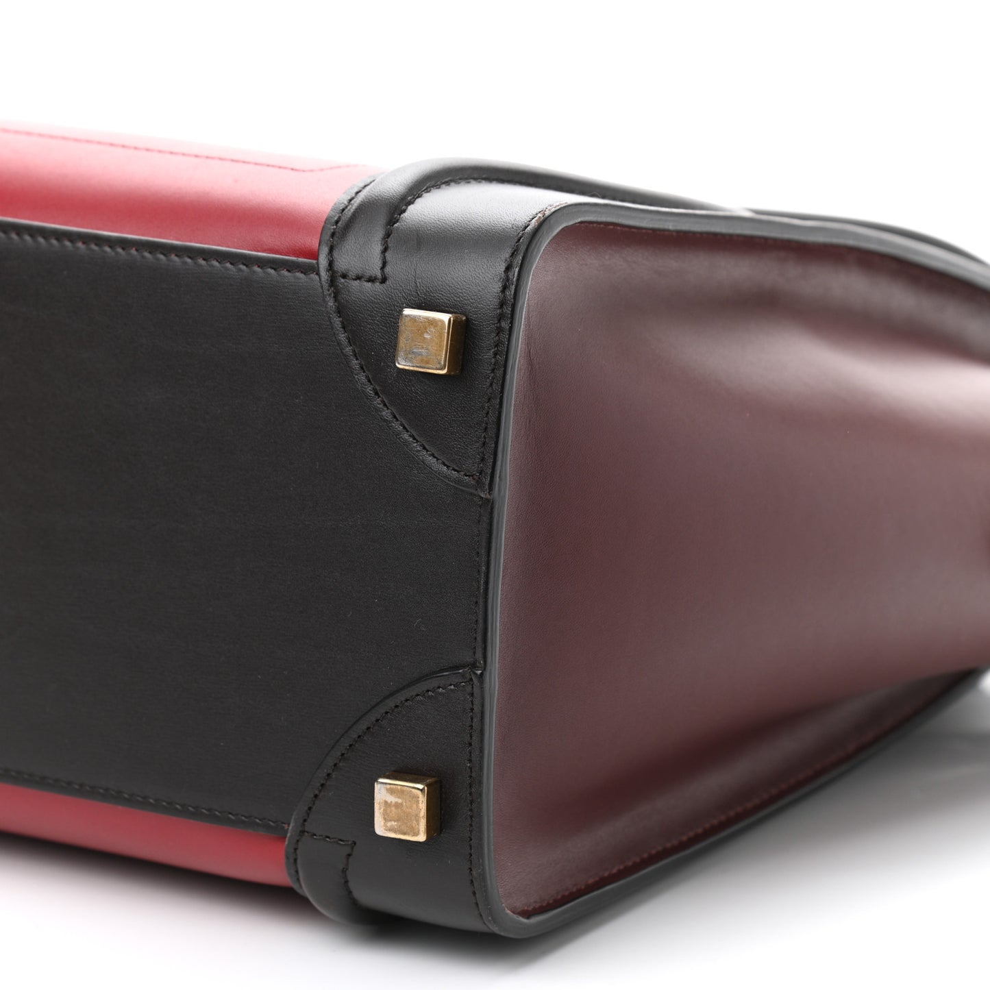 Smooth Calfskin Micro Tri-Color Luggage Micro Red