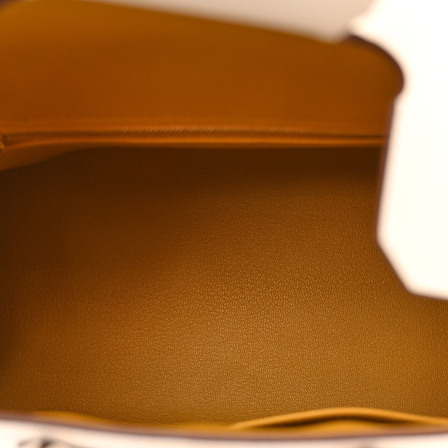 Hermes Epsom Horseshoe Birkin Sellier 25 Nata Jaune Ambre 4 of 10