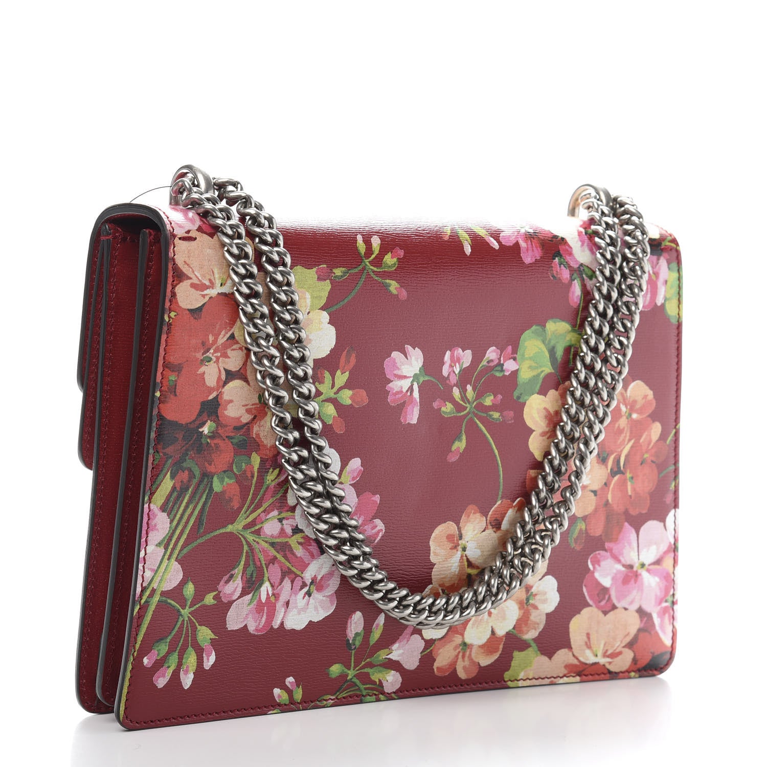 Gucci Calfskin Blooms Print Medium Dionysus Shoulder Bag Romantic Cherry Multicolor 3 of 13