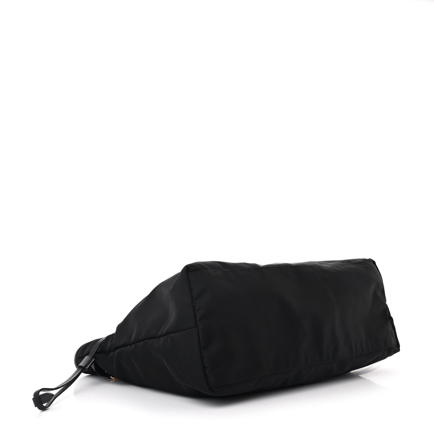 Prada Tessuto Nylon Saffiano Shopping Tote Black 4 of 11