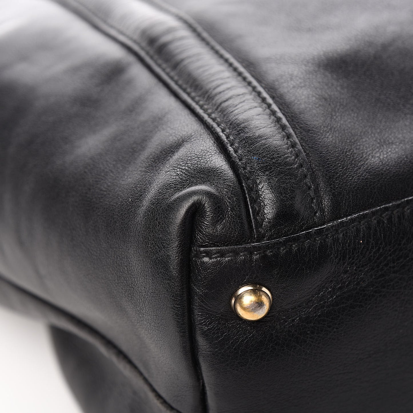 Calfskin Large Britt Shoulder Bag Black