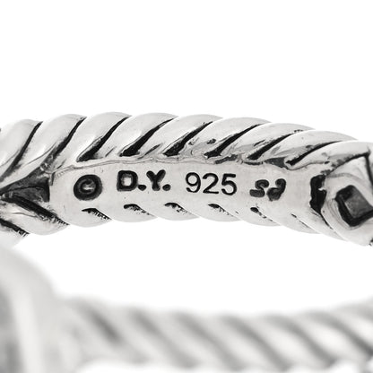 David Yurman Sterling Silver Diamond Black Onyx 7mm Petite Albion Ring 54 7 4 of 4