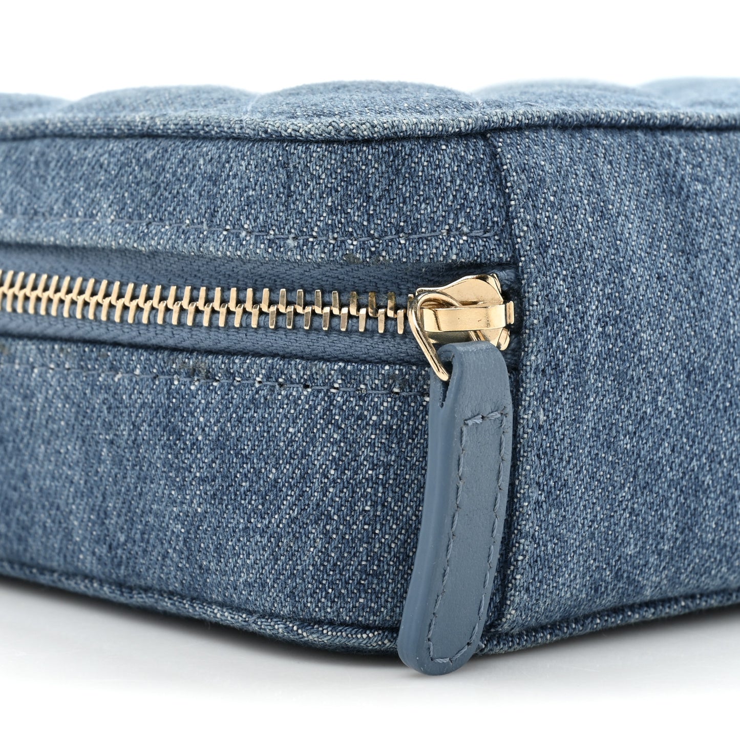 Denim Quilted CC Pearl Crush Camera Case Blue