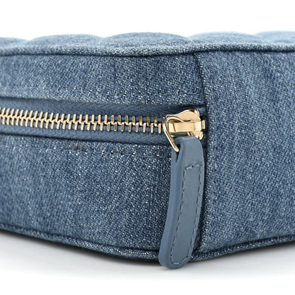 Chanel Denim Quilted CC Pearl Crush Camera Case Blue 10 of 13