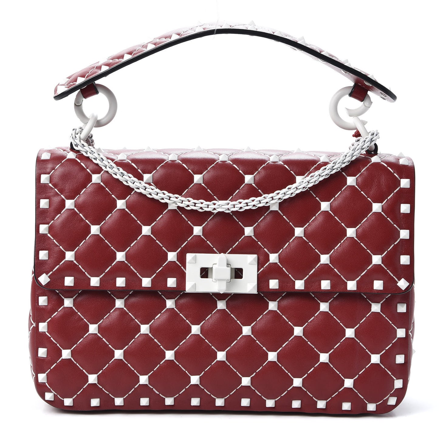 Lambskin Medium Free Rockstud Spike Shoulder Bag Rosso Valentino