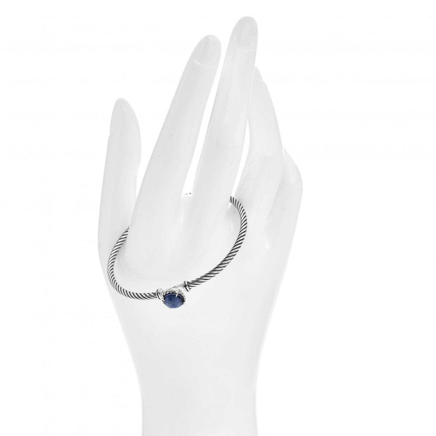 Sterling Silver Black Orchid 3mm Chatelaine Bracelet