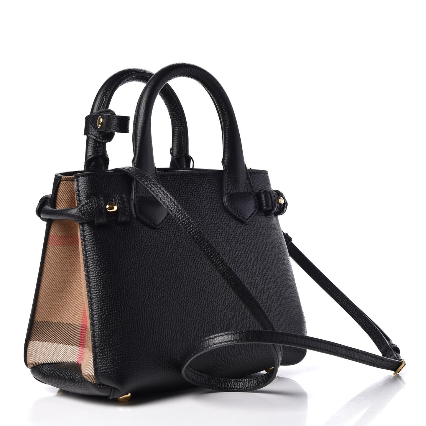Derby Calfskin House Check Baby Banner Tote Black