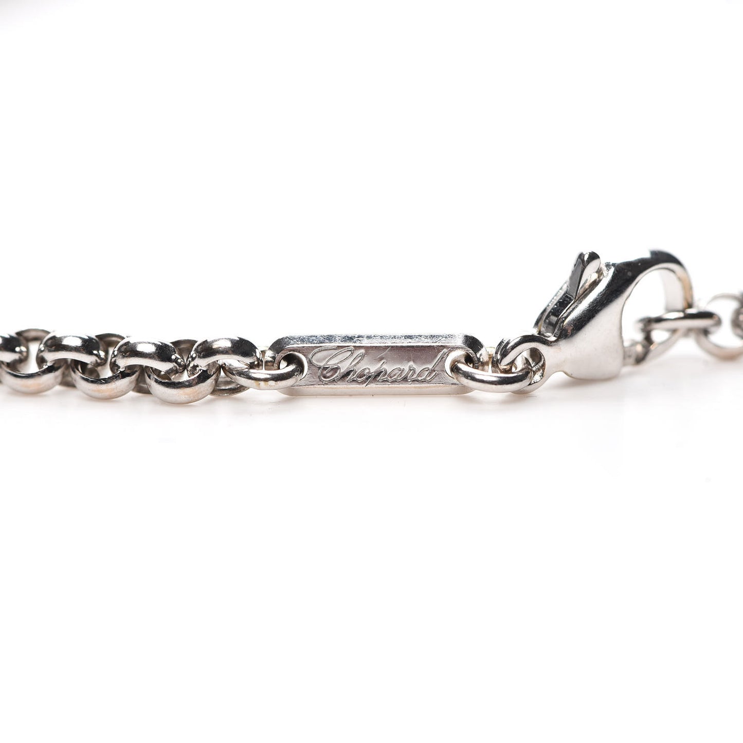 18K White Gold 5 Happy Diamonds Icons Heart Pendant Necklace