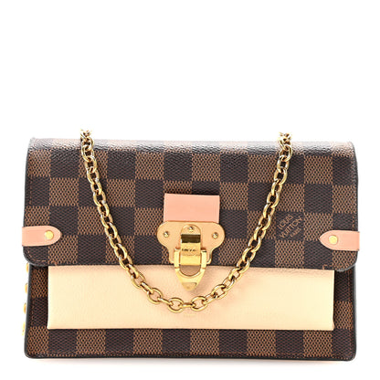 Louis Vuitton Damier Ebene Vavin Chain Wallet Creme 1 of 10