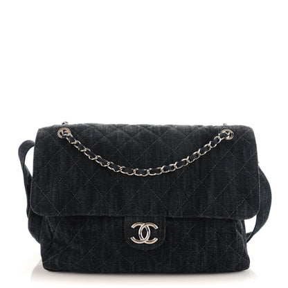 Chanel Denim Quilted Stretch Spirit Messenger Bag 1 of 8
