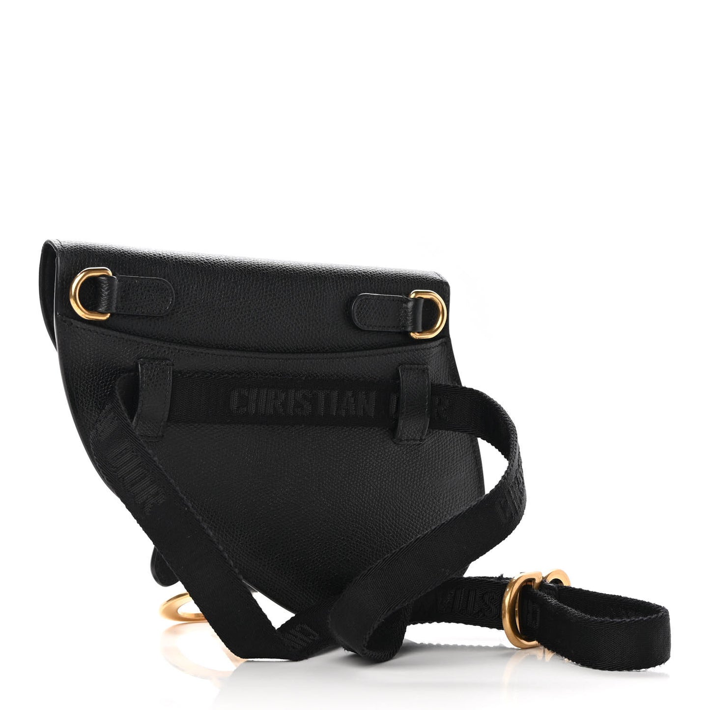 Calfskin Saddle Belt Bag Black