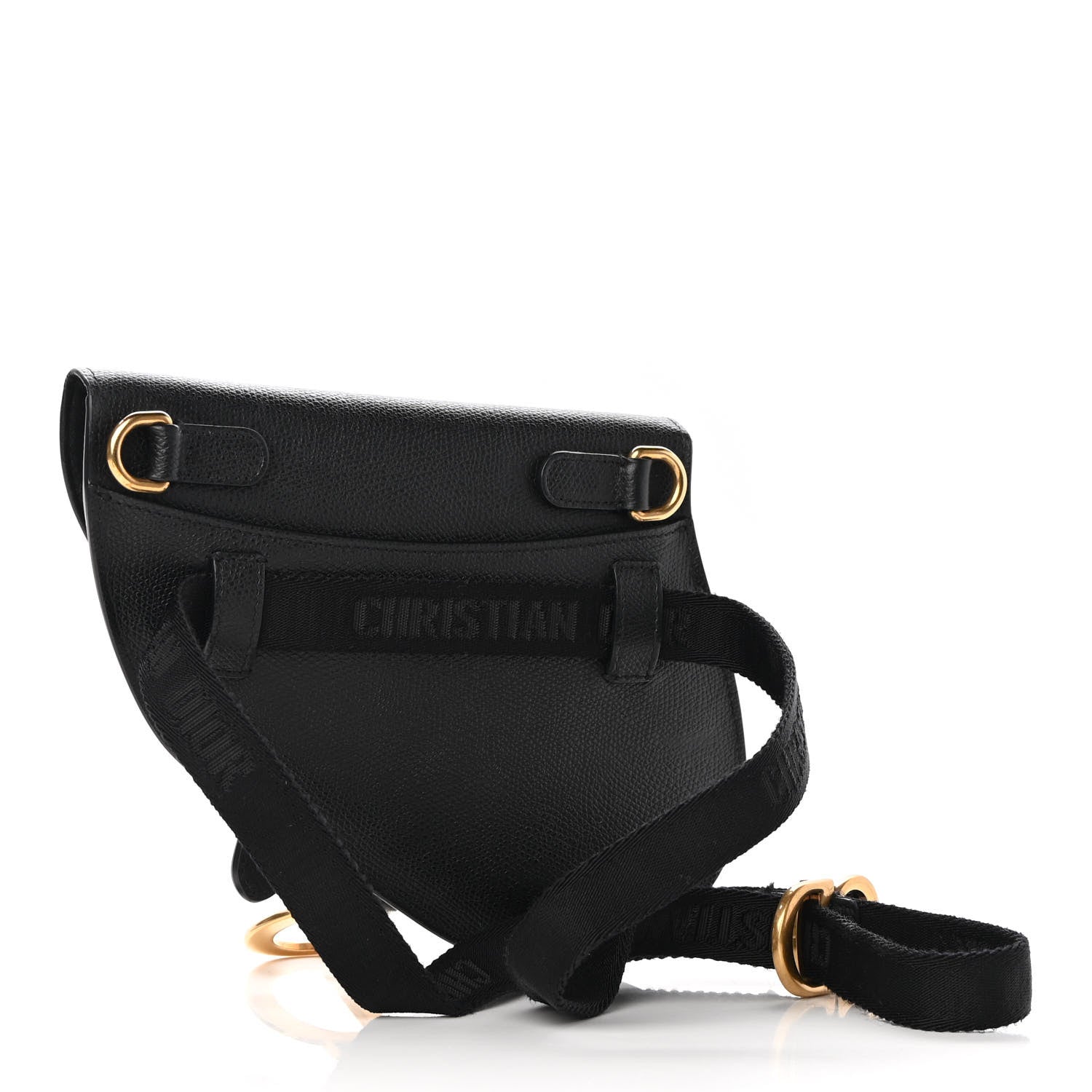 Christian Dior Calfskin Saddle Belt Bag Black 3 of 8