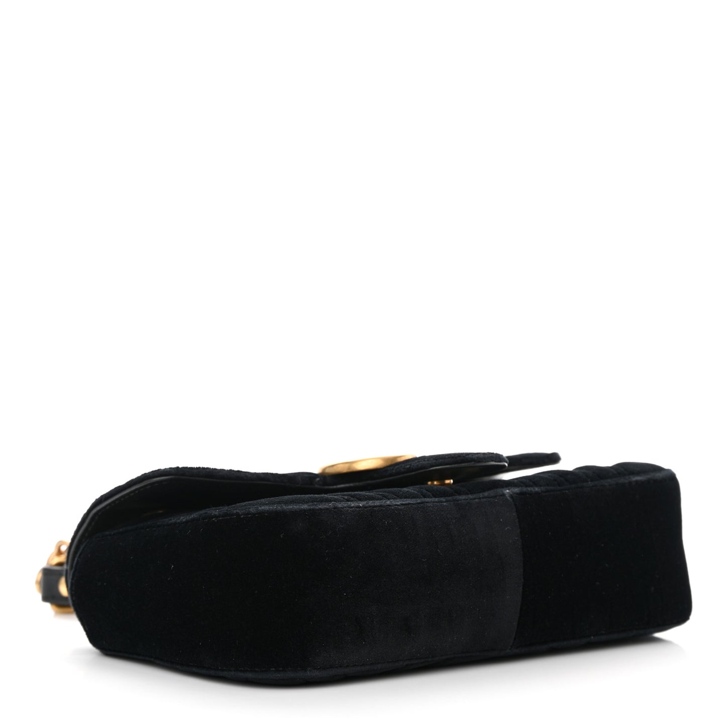 Velvet Matelasse Mini GG Marmont Shoulder Bag Black
