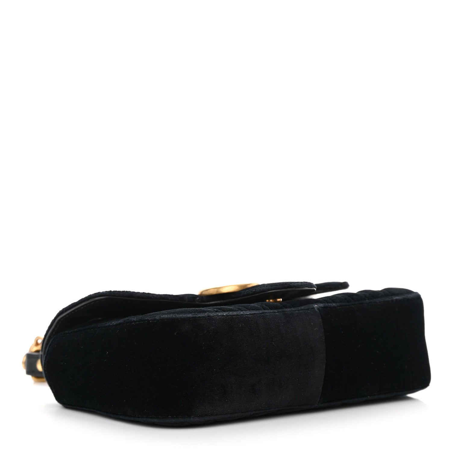 Gucci Velvet Matelasse Mini GG Marmont Shoulder Bag Black 4 of 15