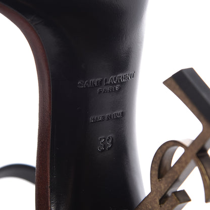 Saint Laurent Calfskin Opyum Sandals 39 Brown 8 of 8
