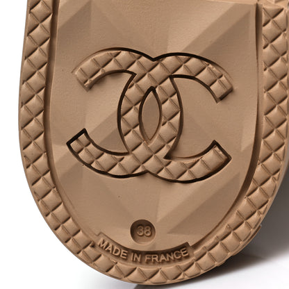 Chanel Caoutchouk CC High Boots 38 Beige 7 of 8