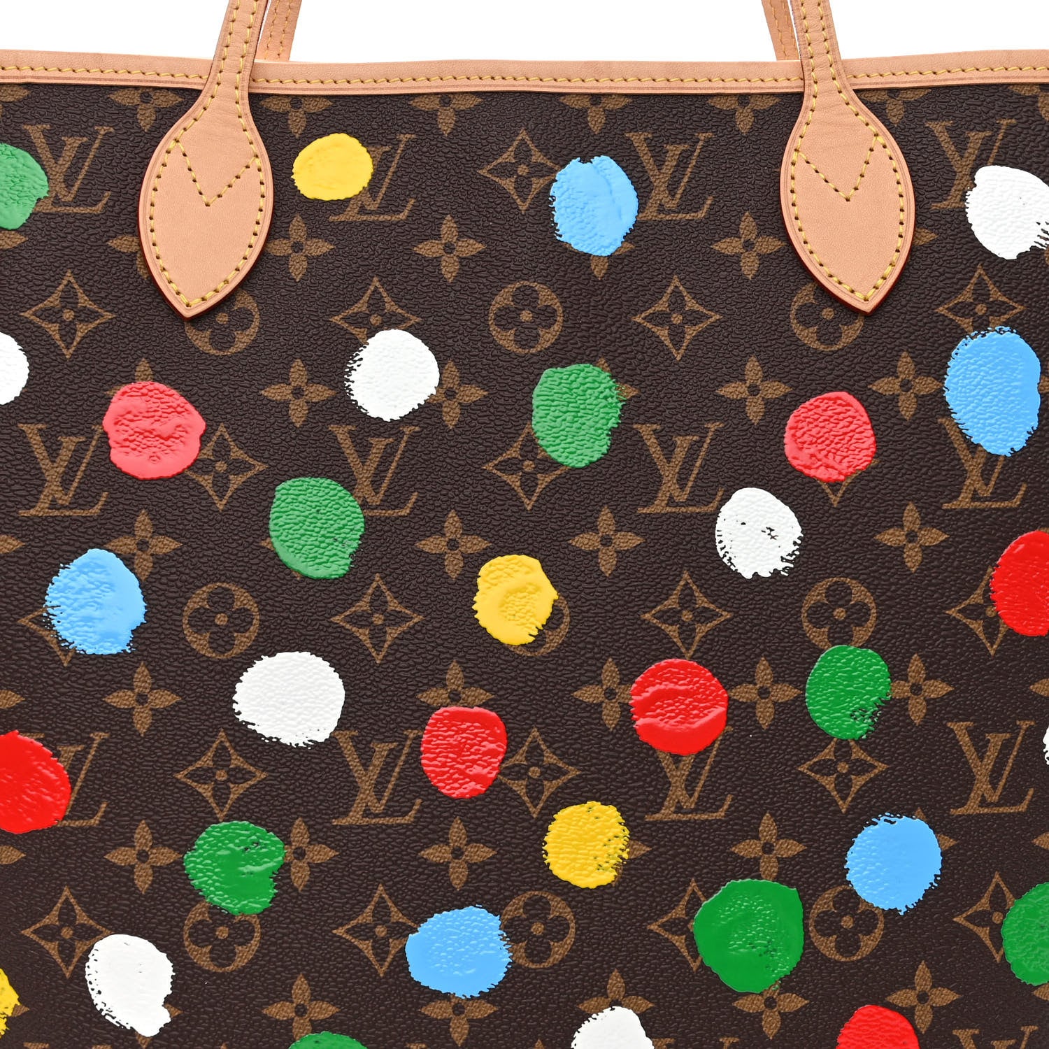 Louis Vuitton LV X YK Monogram Painted Dots Neverfull MM 10 of 12