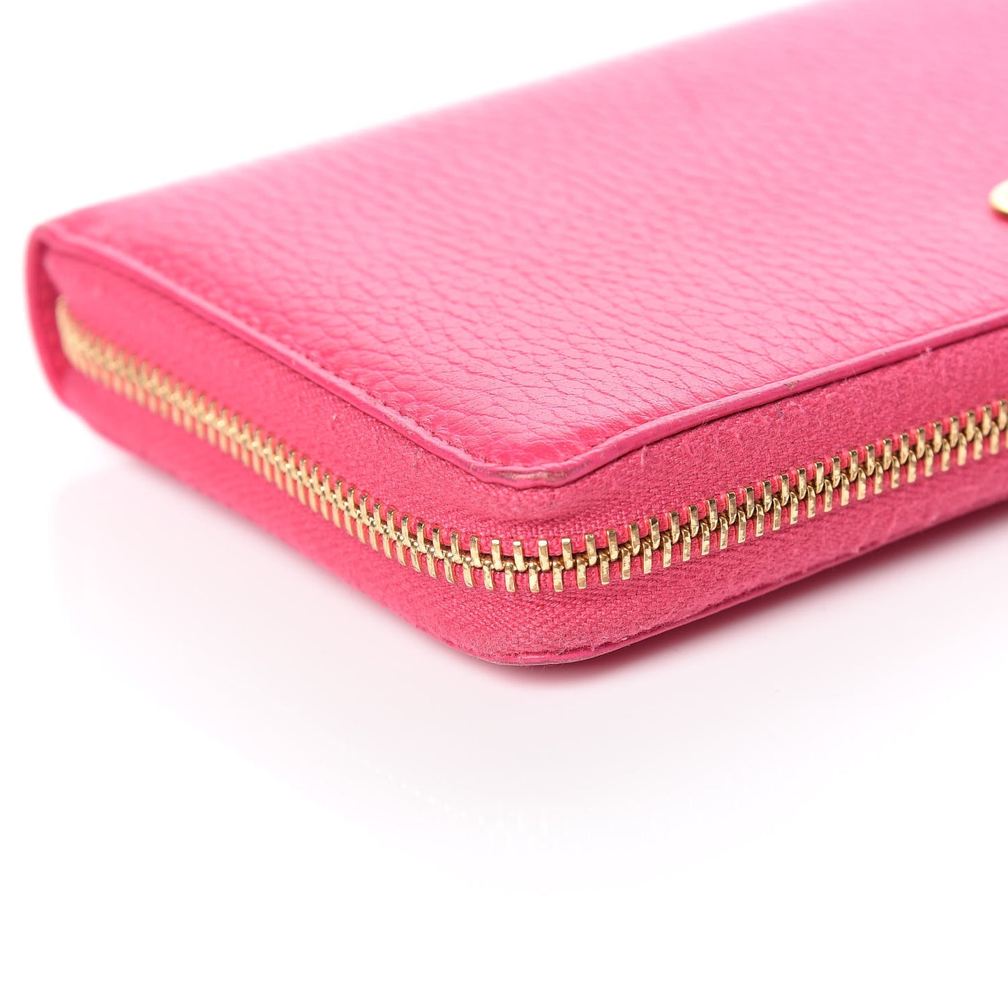 Dollar Calfskin GG Marmont Zip Around Wallet Box Pink