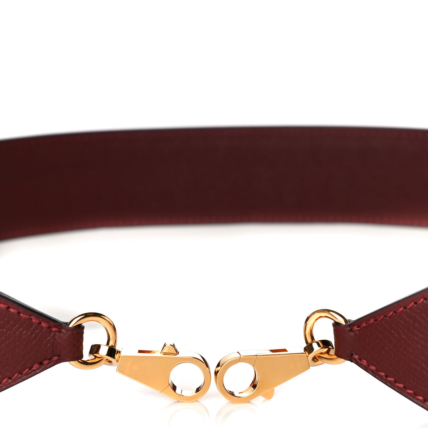 Hermes Epsom 40mm Tressage Shoulder Strap Rouge H Craie Gold 6 of 6