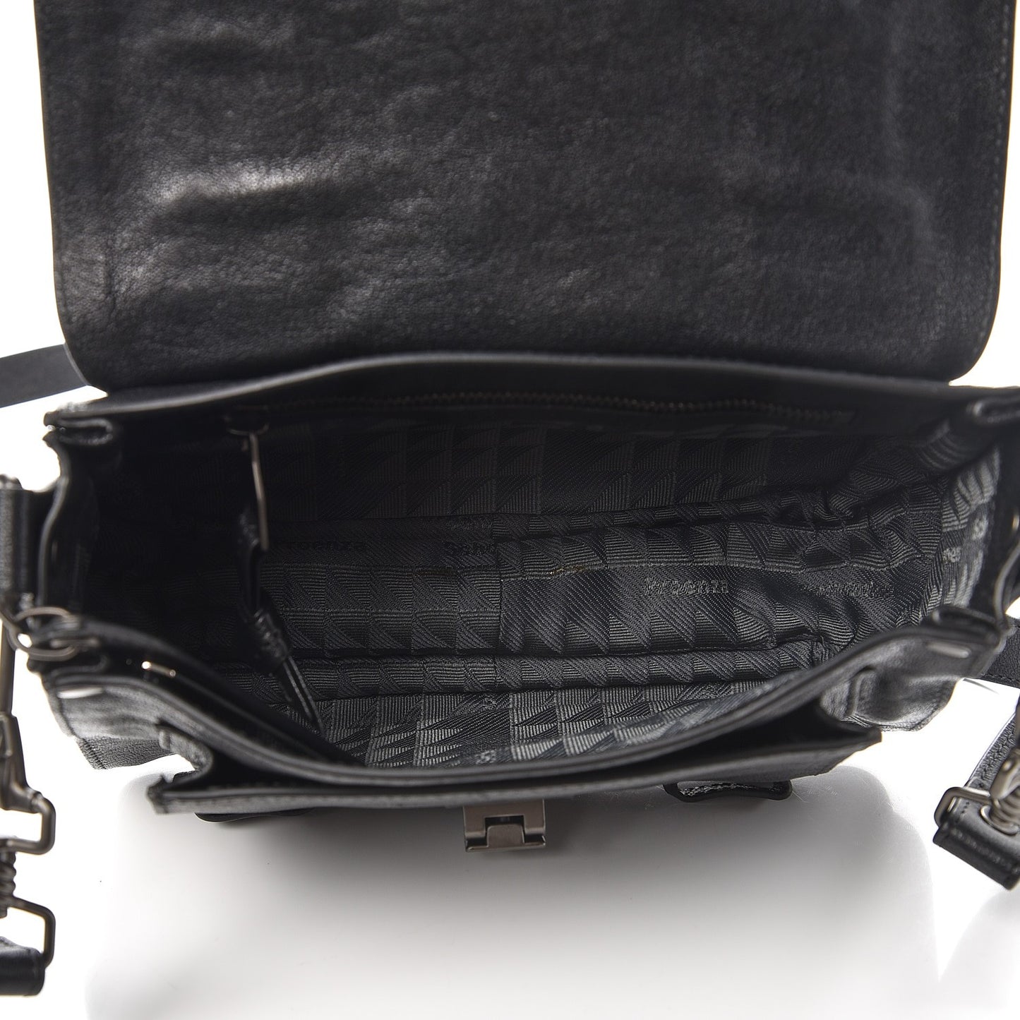 Lambskin Fringe PS1 Crossbody Pouch Black
