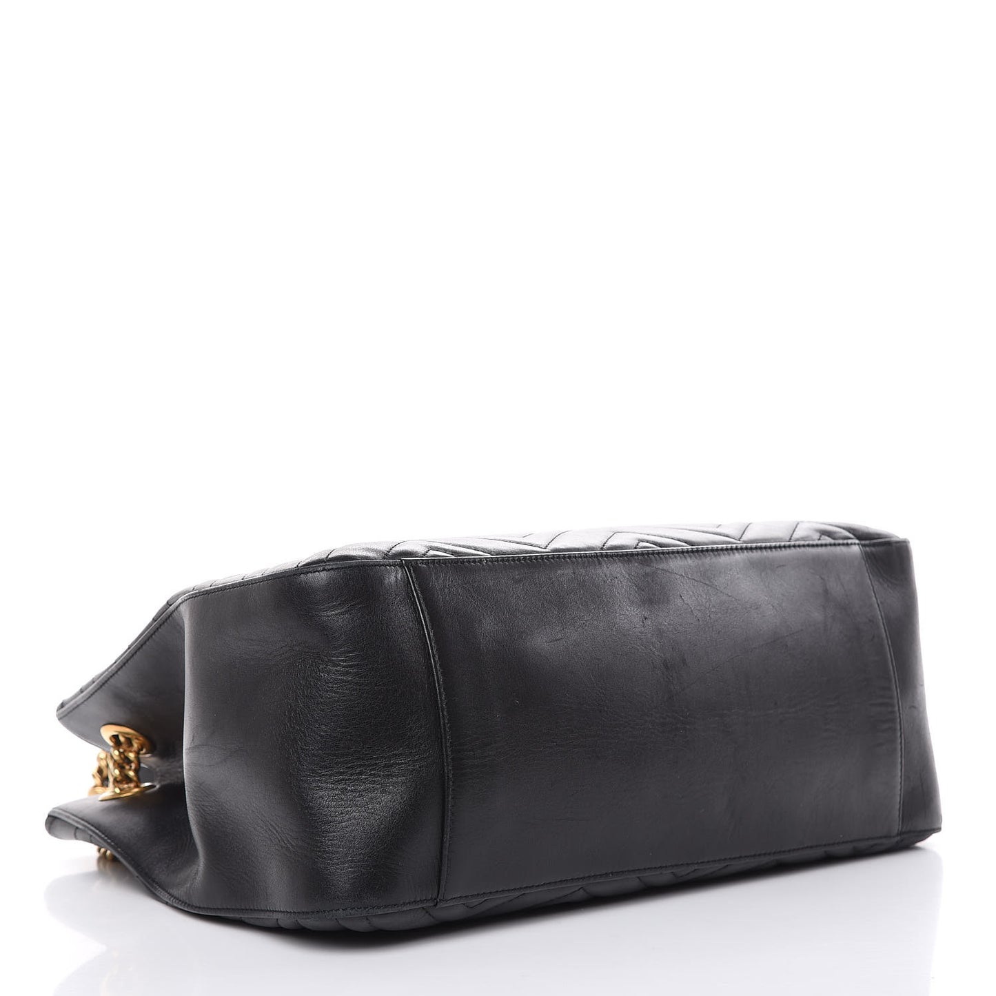 Calfskin Matelasse Medium GG Marmont Shoulder Tote Bag Black