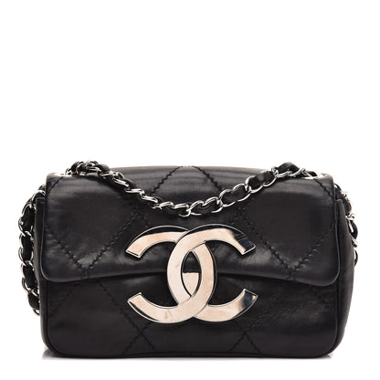 Chanel Lambskin Diamond Stitched Mini Flap Black 1 of 11