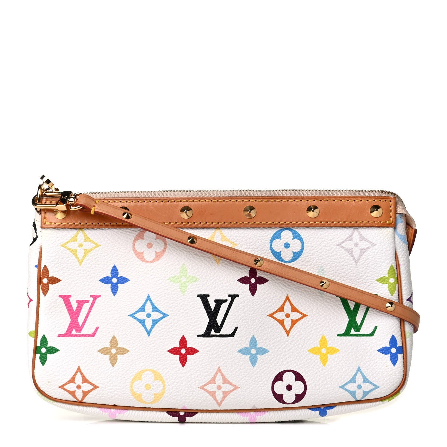 Louis Vuitton Monogram Multicolor Pochette Accessories White 1 of 7