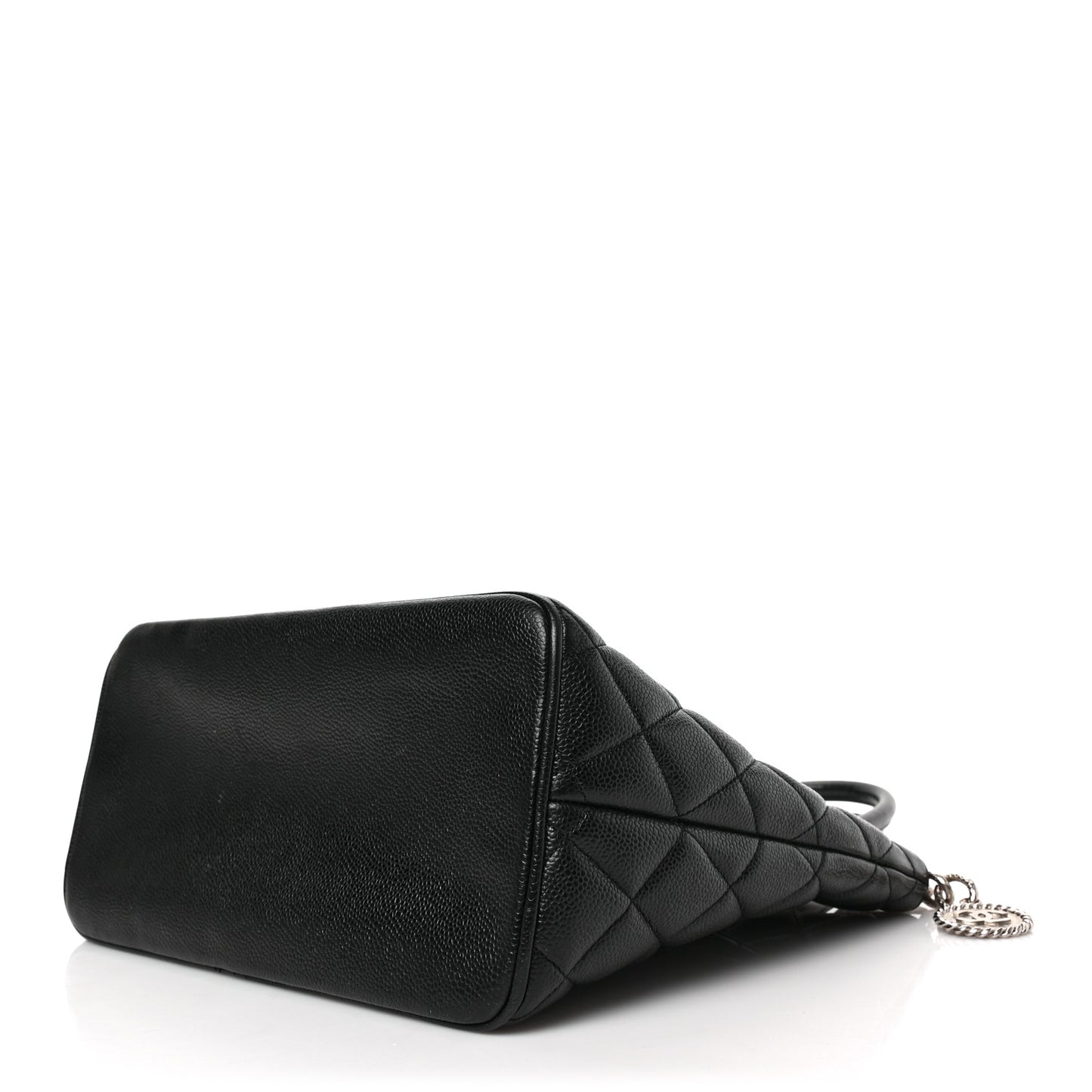 Caviar Quilted Medallion Tote Black