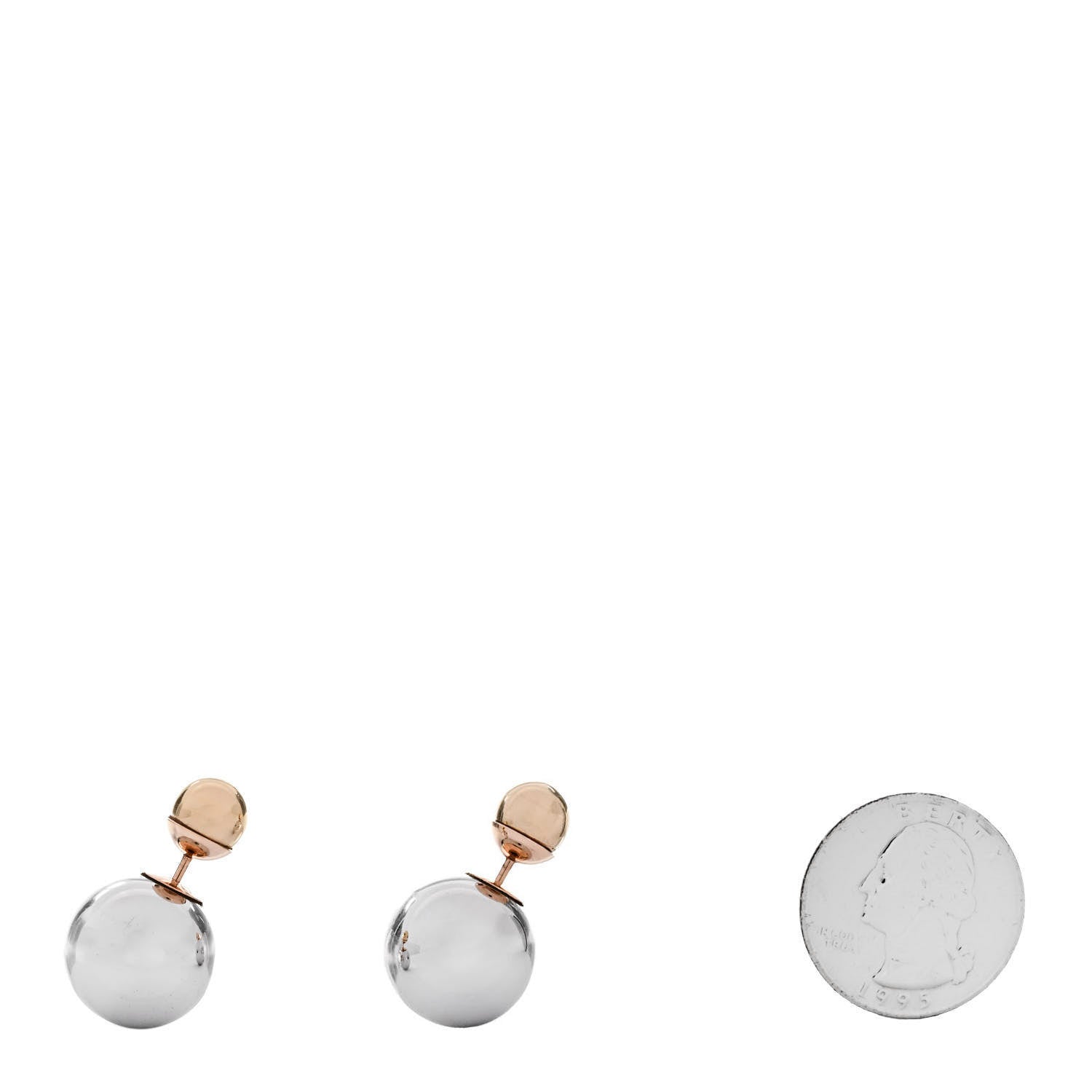 Christian Dior Mise En Dior Tribal Earrings Silver Gold 2 of 4